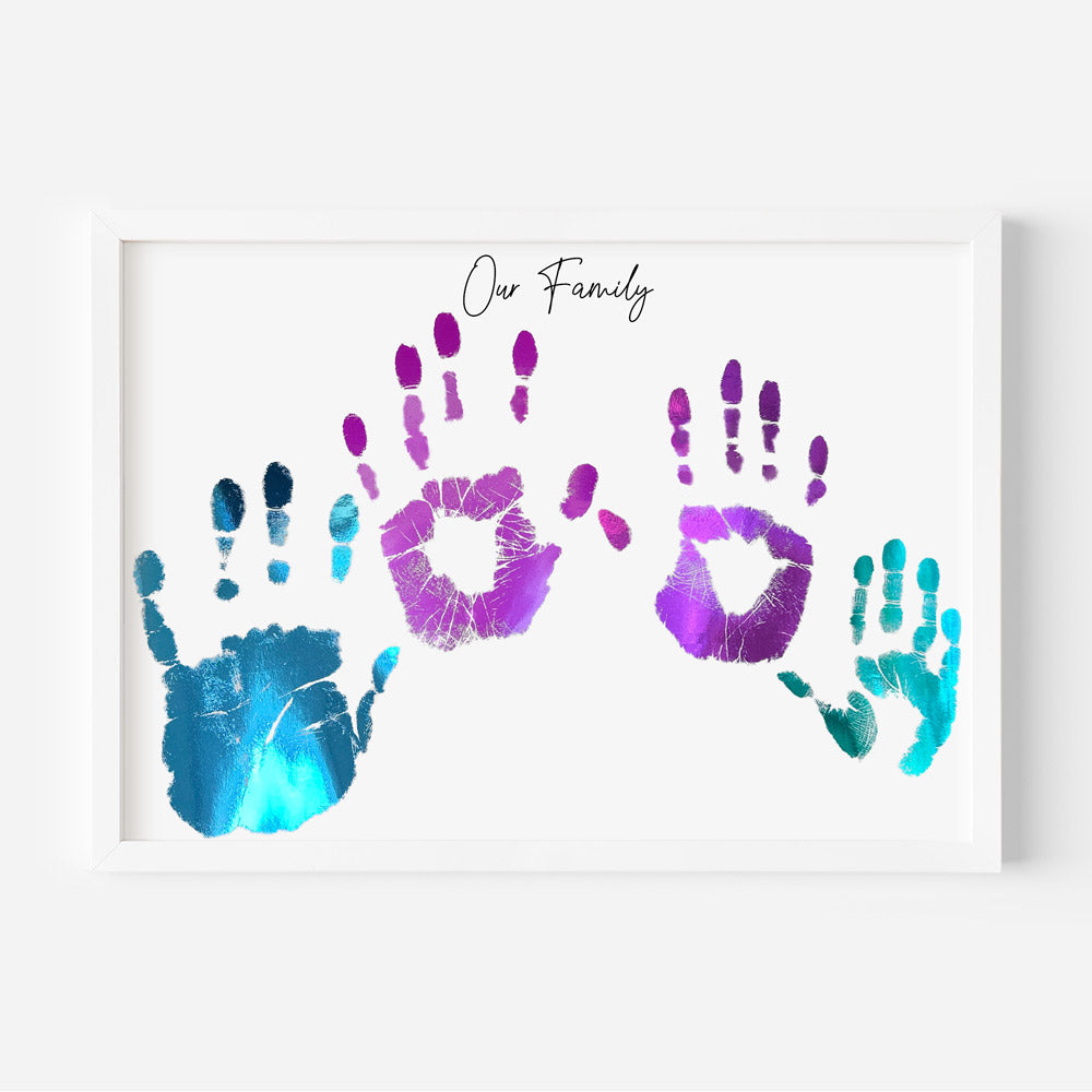 Kym Made It A3 Family Print personalised handprint keepsake.