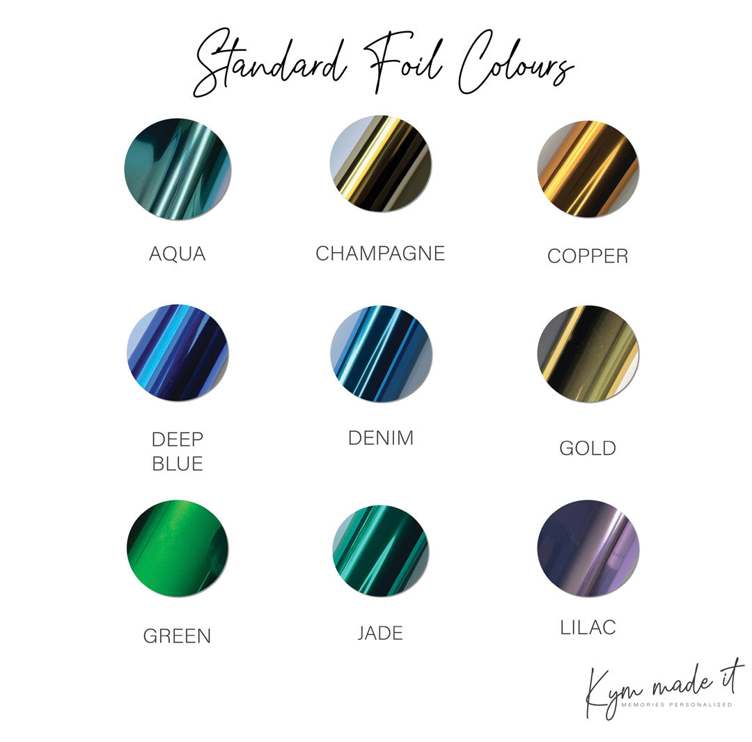 Standard Foil Colours Chart 1