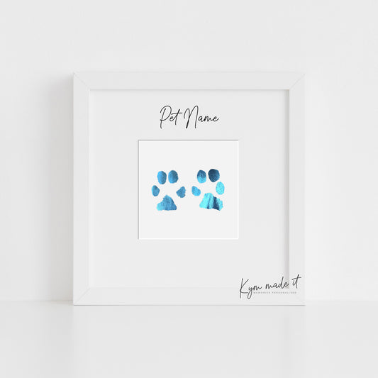 Kym Made It personalised paw print keepsake for your pet.
